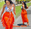 Oh Them Fringes Skirt (Orange)