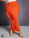 Oh Them Fringes Skirt (Orange)