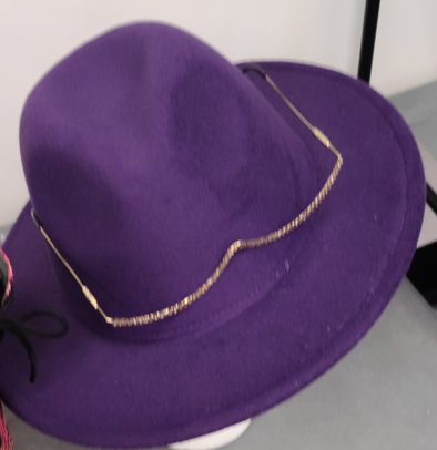 Purple Fedora Hat - Soles 4 Divas