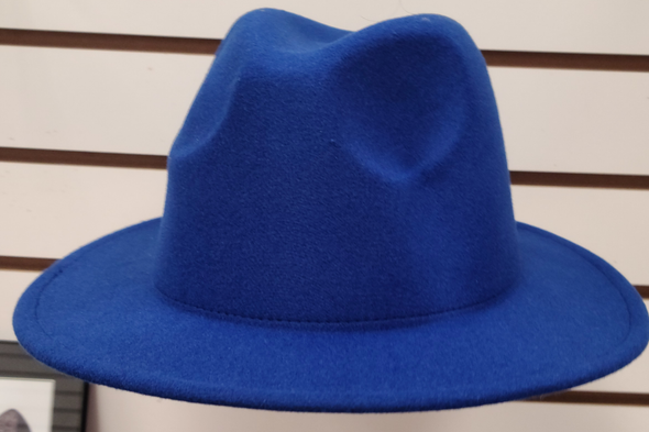 Royal Blue Fedora Hat - Soles 4 Divas