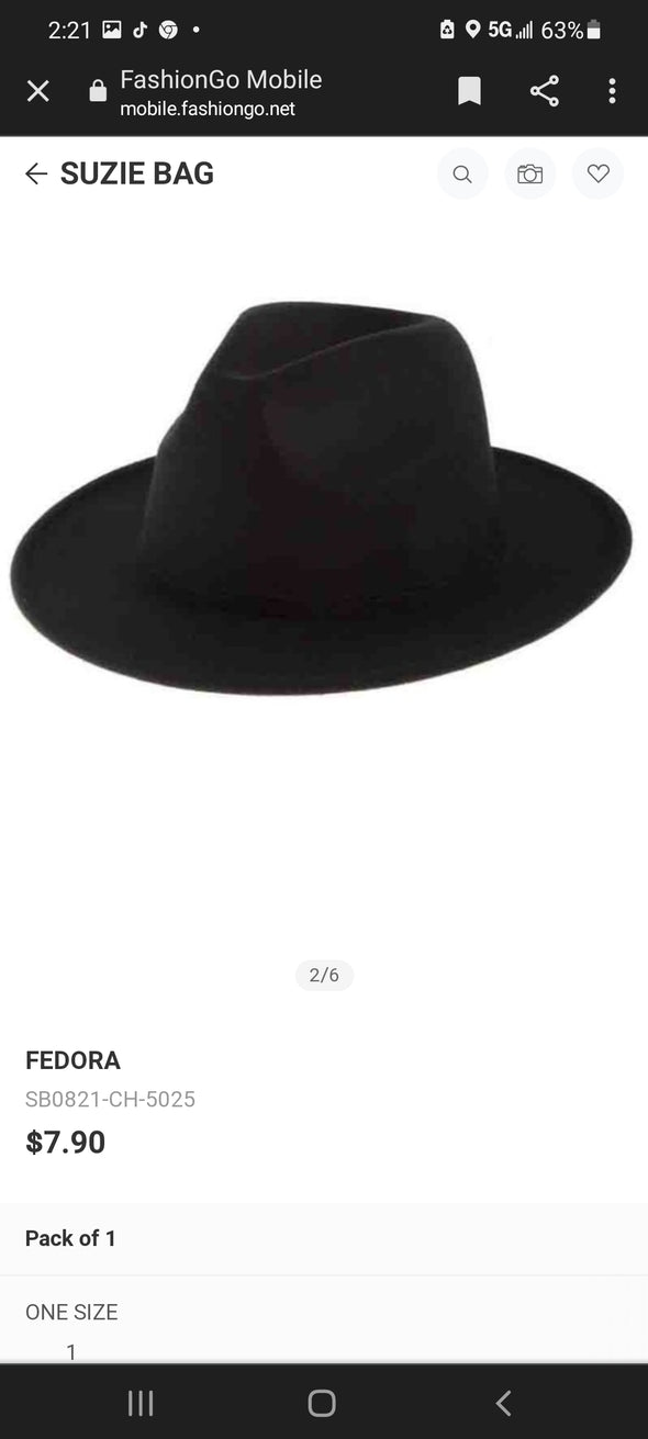 Black Fedora (Red Bottom)